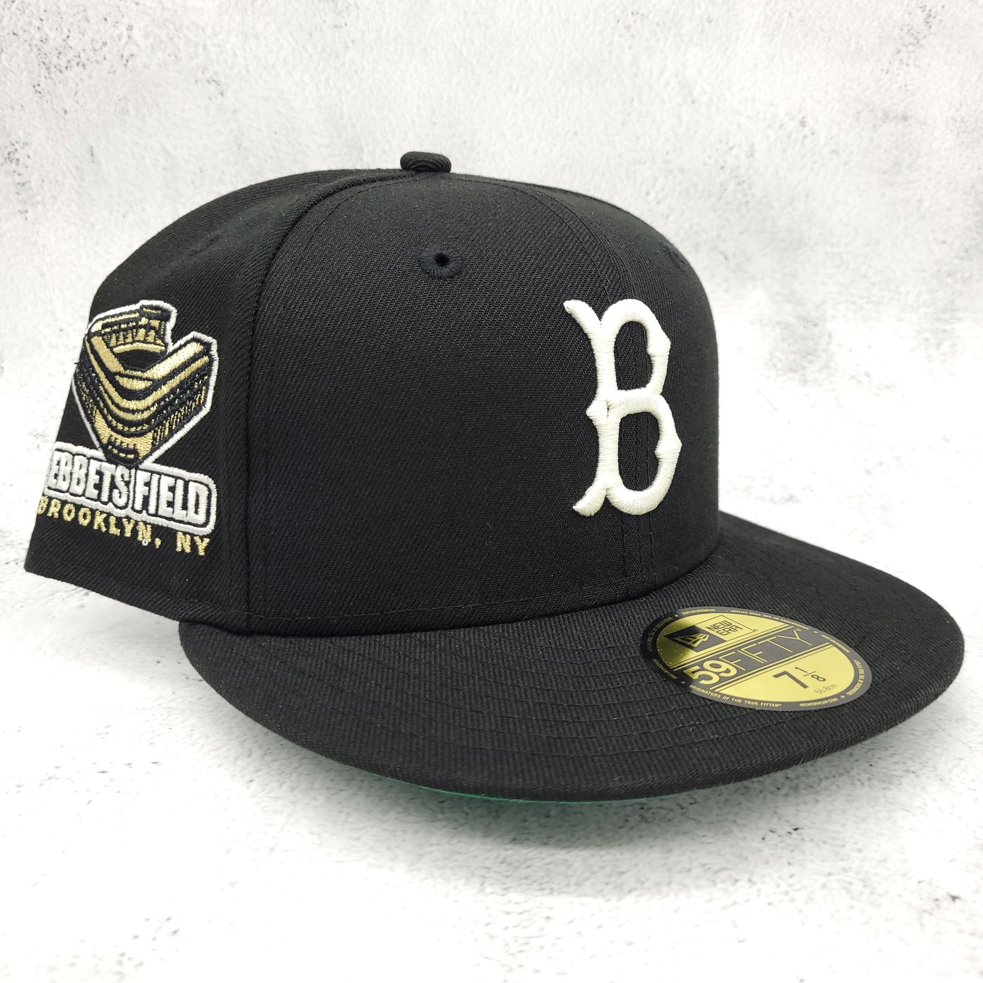 New Era Brooklyn Dodgers Ebbets Field Black Vegas Two Tone Edition 59Fifty Fitted  Hat, EXCLUSIVE HATS, CAPS