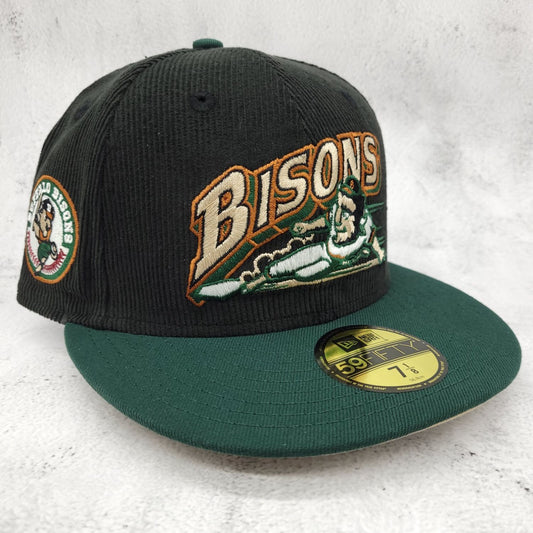 Exclusive Fitted Buffalo Bisons Black Corduroy