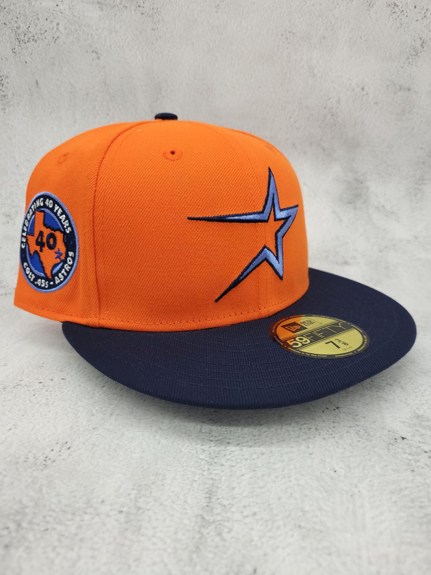 Men's Houston Astros New Era Stone/Navy Retro 59FIFTY Fitted Hat