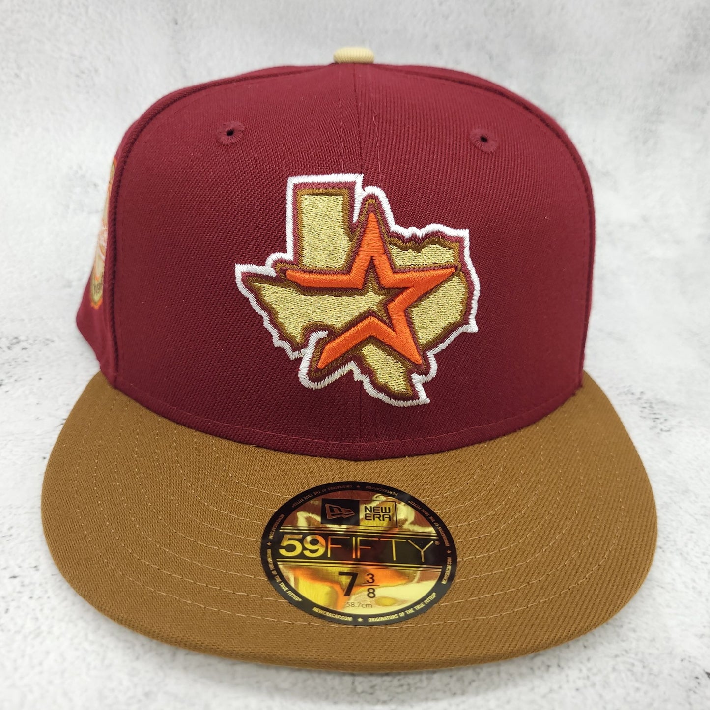 Exclusive Fitteds Houston Astros 'Burgundy Peanut Vegas Gold'