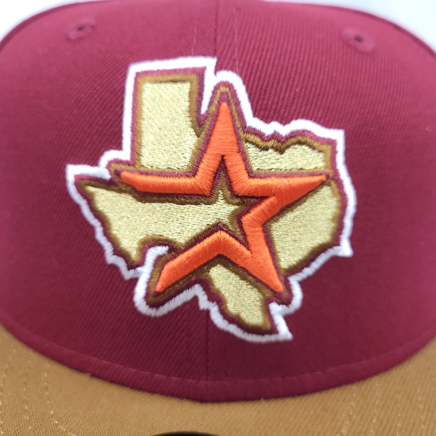 Exclusive Fitteds Houston Astros 'Burgundy Peanut Vegas Gold'