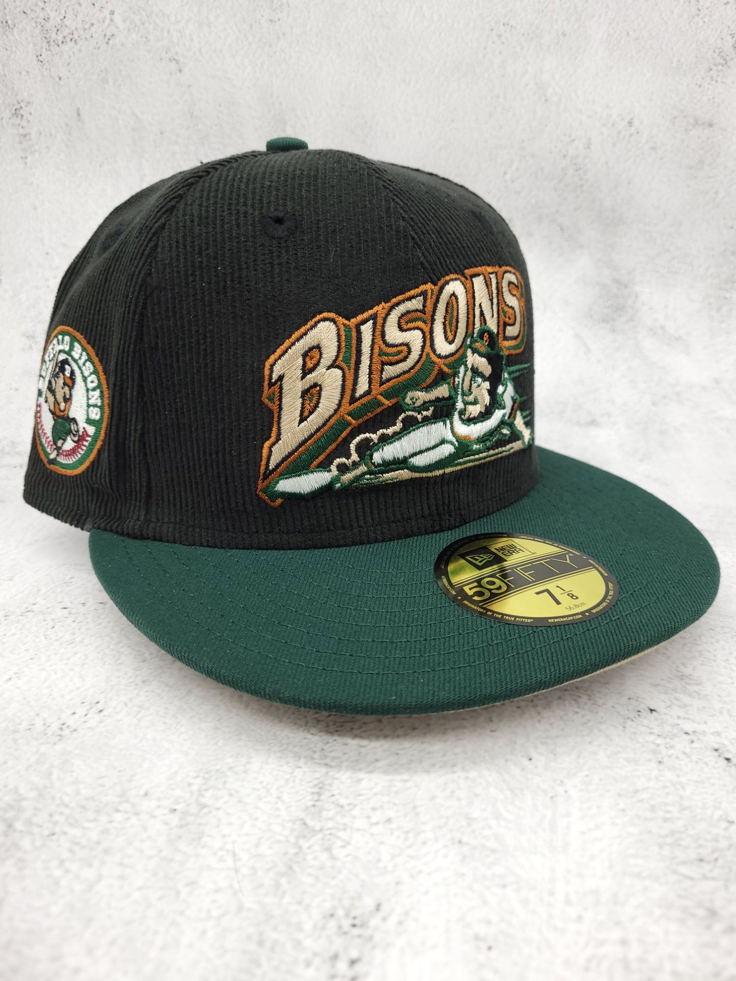 Exclusive Fitted Buffalo Bisons Black Corduroy