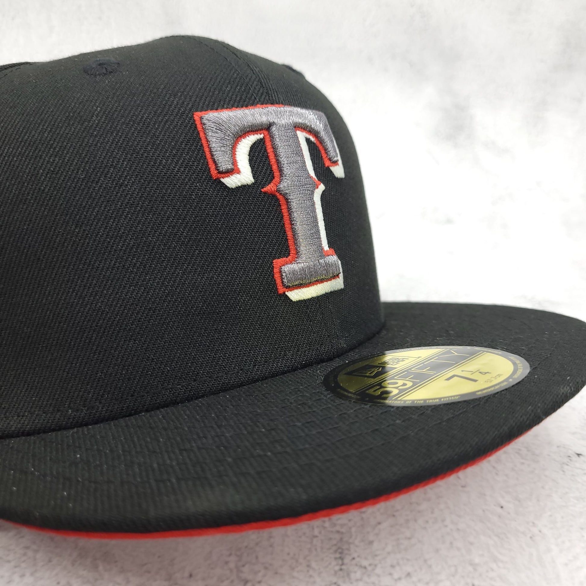 New Era Texas Rangers 40th Anniversary Liquid Metal 59Fifty Fitted Hat 7 1/2