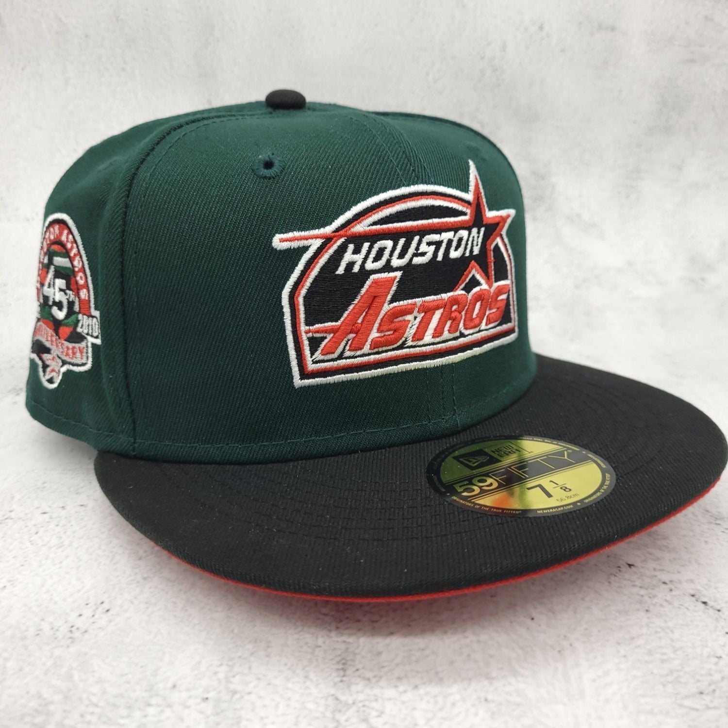 Houston's Astros Retro Script fitted hats are also available